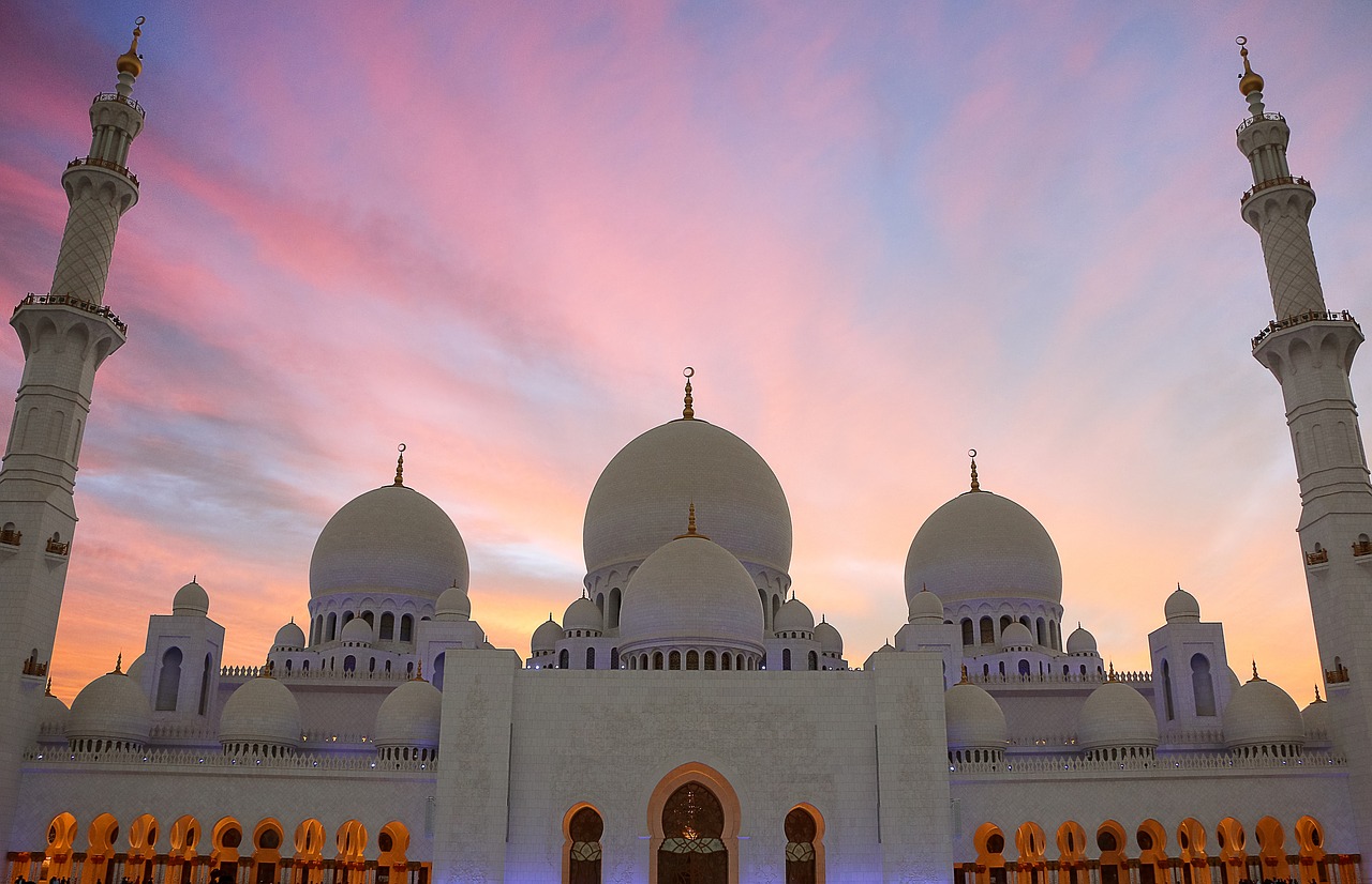 Sheikh Zayed Mečetė, Didžioji Mečetė, Masjid, Uae, Arabas, Architektūra, Orientyras, Stulpai, Religija, Musulmonas