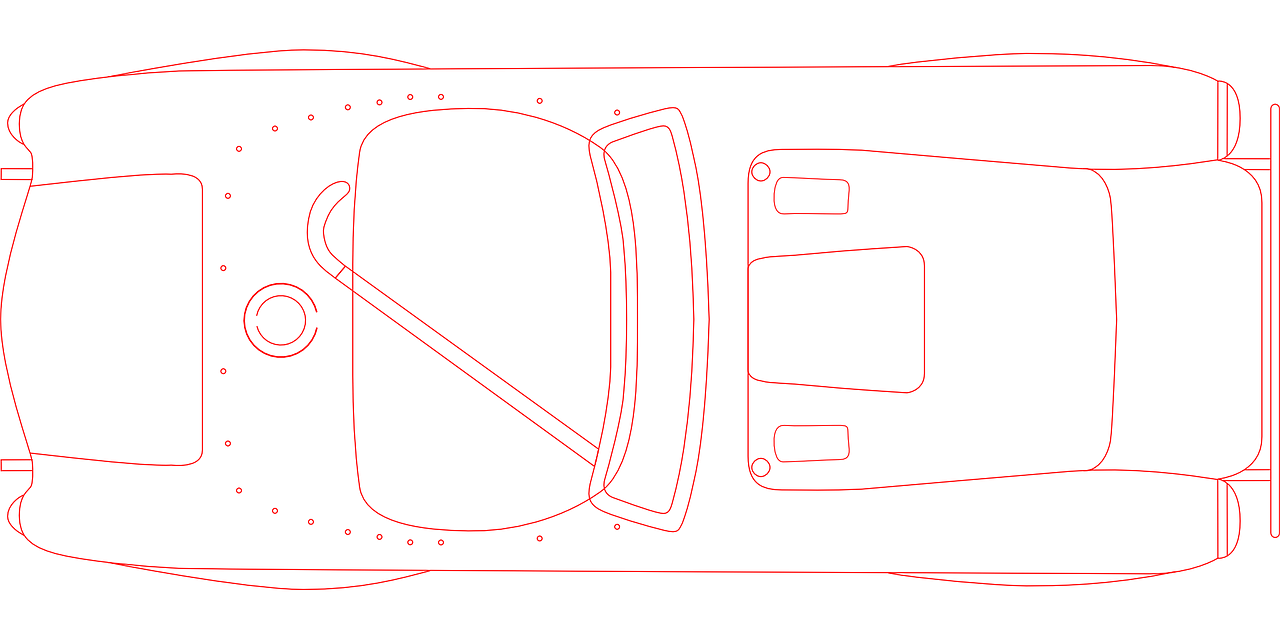 Shelby Kobra, Automobilis, Gabenimas, Transporto Priemonė, Automobilis, Schema, Diagrama, Techninis Piešinys, Vienspalvis, Raudona