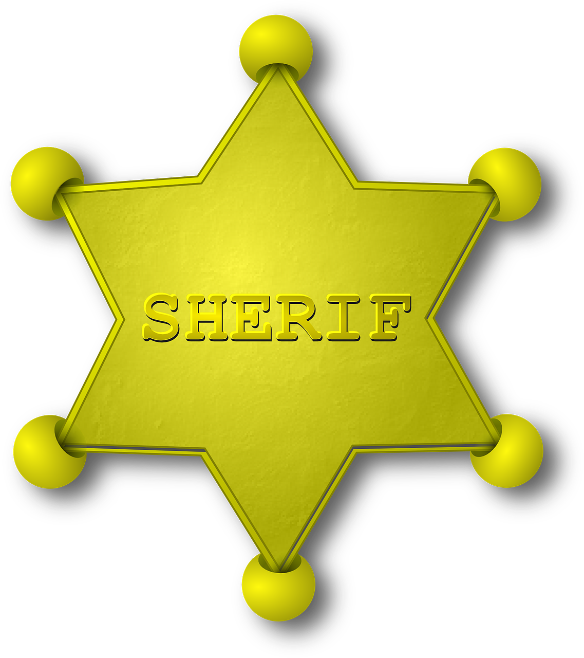 Šerifas, Auksas, Žvaigždė, Emblema, Nemokama Vektorinė Grafika, Nemokamos Nuotraukos,  Nemokama Licenzija