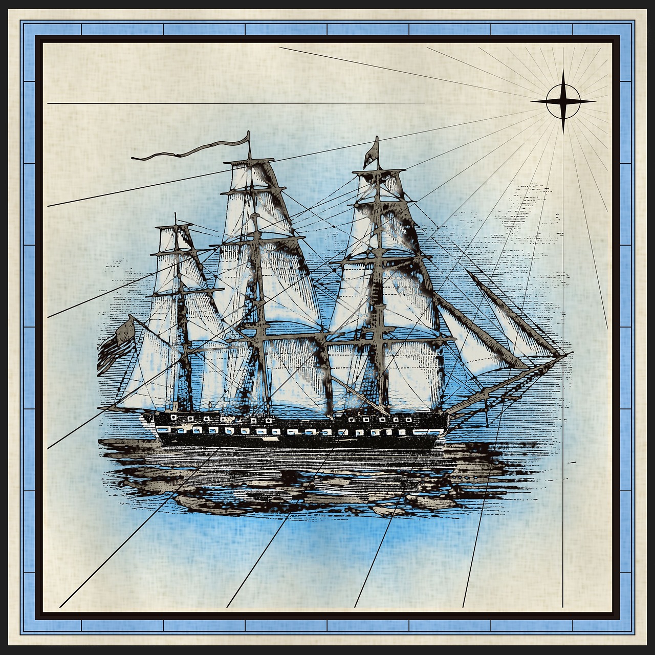 Laivas, Fregatas, Buriavimas, Jūrinis, Burės, Valtis, Pavyzdinis, Kartografija, Žemėlapis, Diagrama Okeaninė