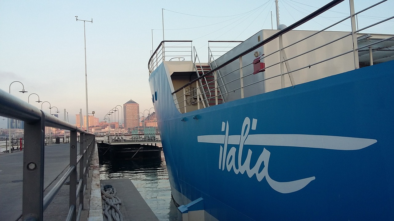 Laivas, Italy, Genoa, Nemokamos Nuotraukos,  Nemokama Licenzija