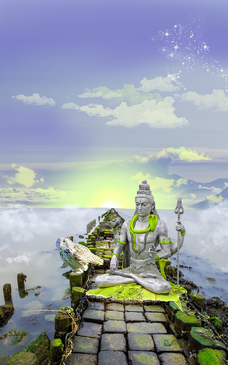 Shiva,  Sziwy,  Fotomontažas,  Skaitmeninis Menas,  Mistinis,  Statula,  Dievybė,  Indija,  Tikėjimas,  Meditacija