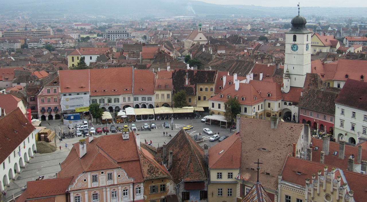 Sibiu, Transilvanija, Romanija, Pastatai, Senamiestis, Panorama, Nemokamos Nuotraukos,  Nemokama Licenzija