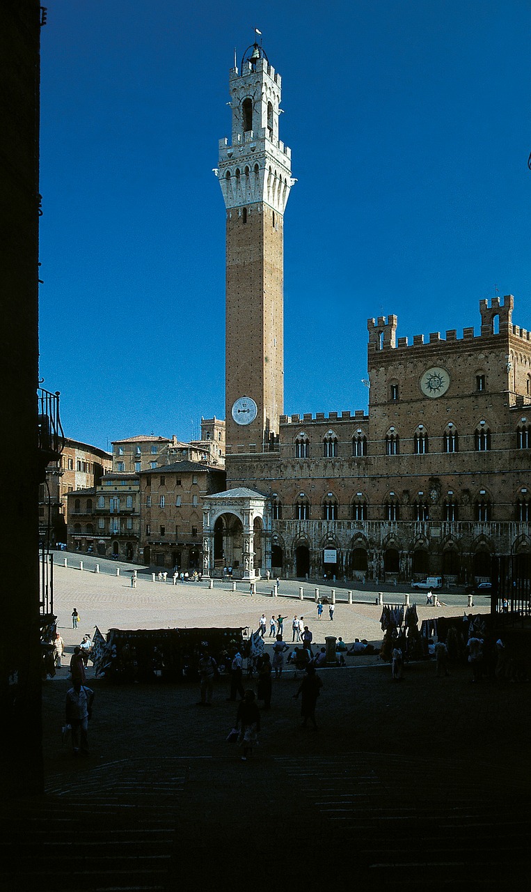 Siena, Piazza Del Campo, Italy, Toskana, Renesansas, Namai, Fasadai, Miesto Namai, Architektūra, Kampanelis