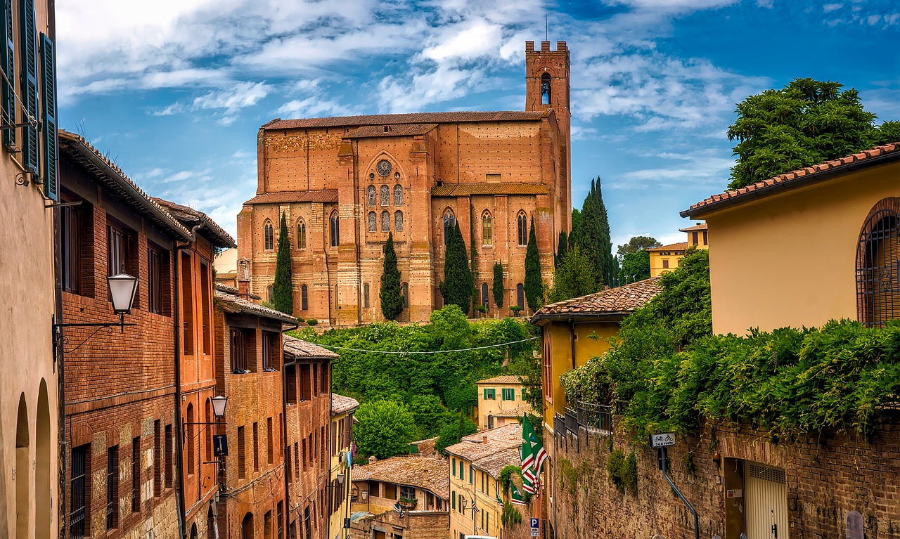 Siena, Italy, Miestas, Miestas, Orientyrai, Istorinis, Kelionė, Atostogos, Šventė, Turizmas