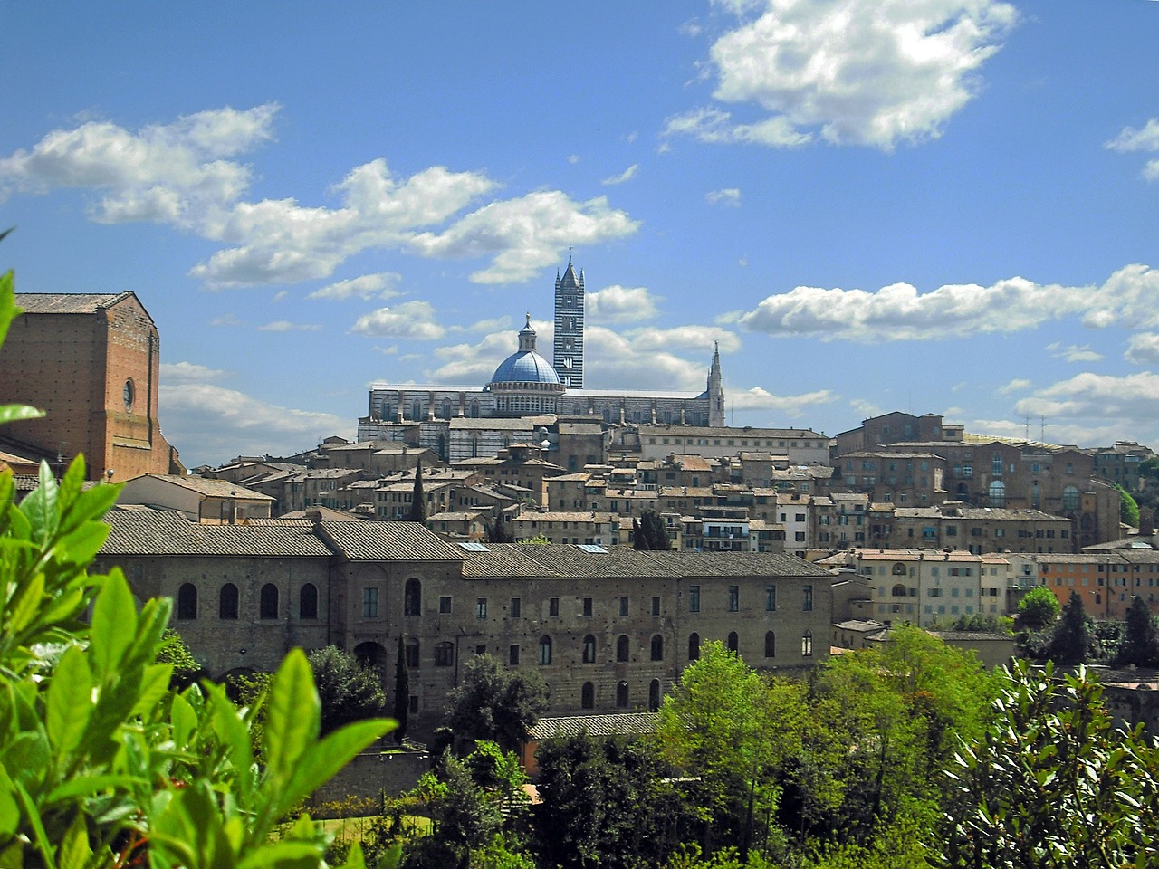 Siena, Italy, Europa, Toskana, Ispanų, Orientyras, Architektūra, Istorinis, Senas, Senovės