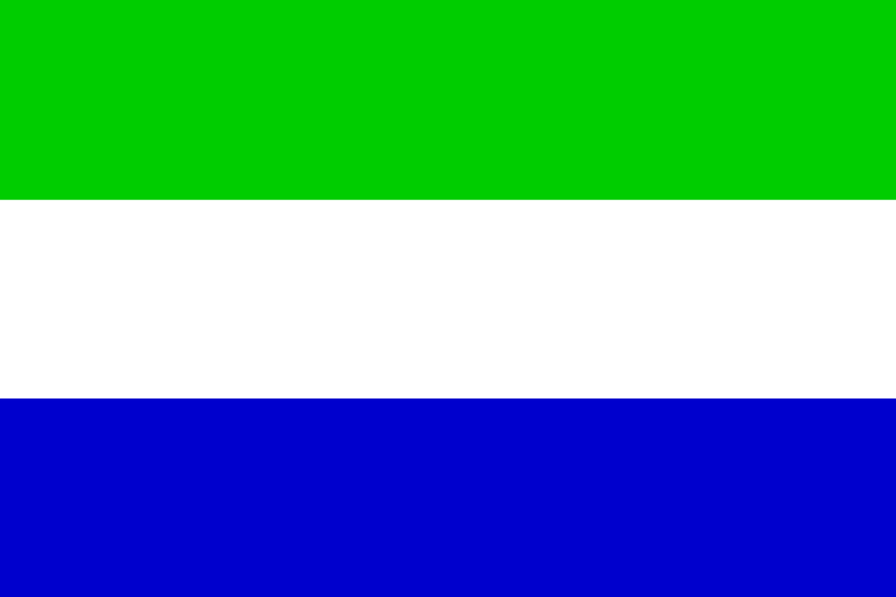 Sierra, Vėliava, Leone, Nacionalinis, Šalis, Tauta, Simbolis, Ženklas, Afrika, Nemokama Vektorinė Grafika