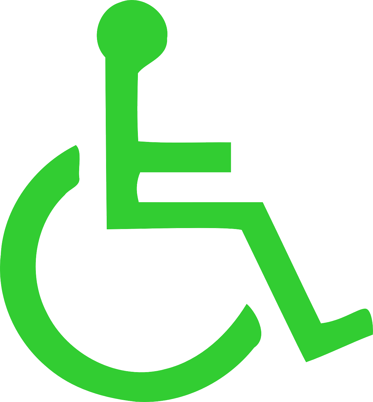 Neįgaliųjų Vežimėlis, Žalias, Simboliai, Neįgalus, Negalia, Negalia, Žmonės, Liga, Atsigavimas, Sveikatos Apsauga