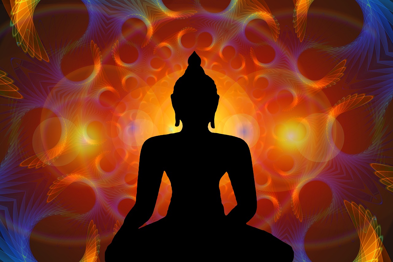 Siluetas, Buda, Sėdi, Kojos, Meditacija, Interjeras, Harmonija, Poilsis, Tylus, Įkvėpimas