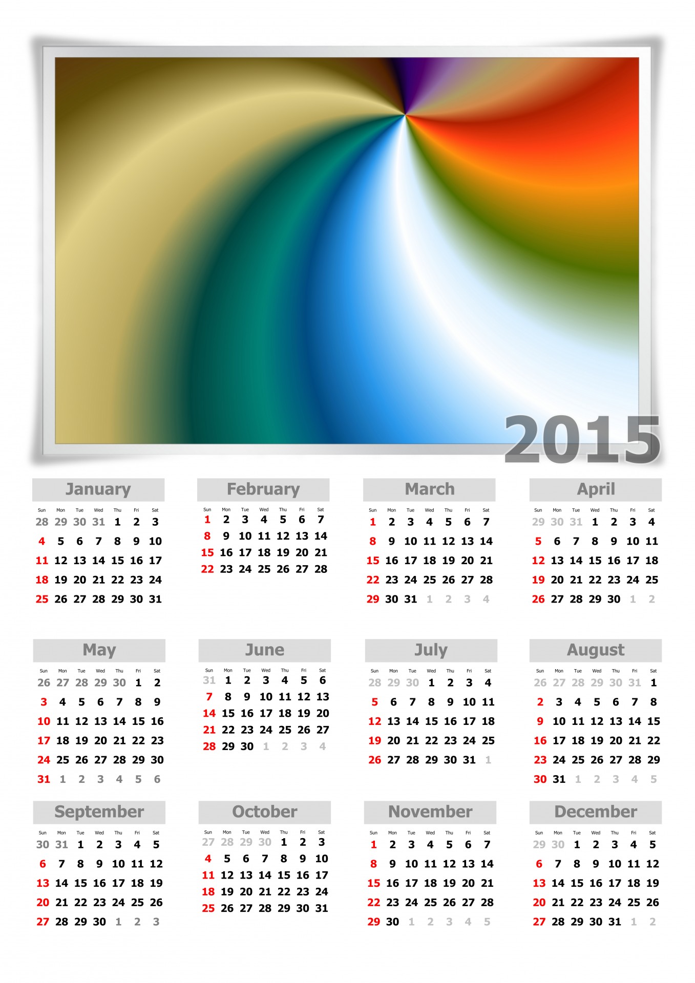 Kalendorius,  2015 M.,  Nuotrauka,  Data,  Liepa,  Kasdien,  Kovas,  Sausis,  Planą,  Naujas