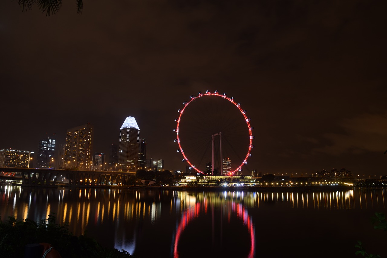 Singapūras, Naktis, Upė, Panorama, Nemokamos Nuotraukos,  Nemokama Licenzija