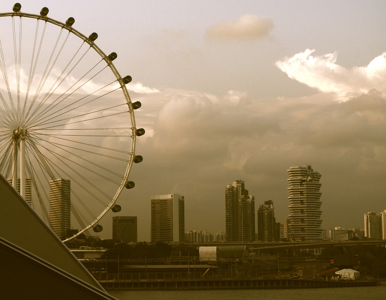 Singapūras, Saulėlydis, Dangus, Siluetai, Architektūra, Panorama, Miestas, Miesto Panorama, Bokštas, Dangoraižis