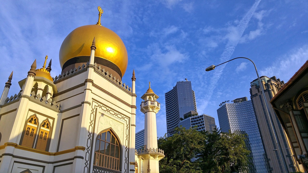 Singapūras, Sultonas, Mečetė, Architektūra, Musulmonas, Asija, Islamas, Kelionė, Orientyras, Garbinimas