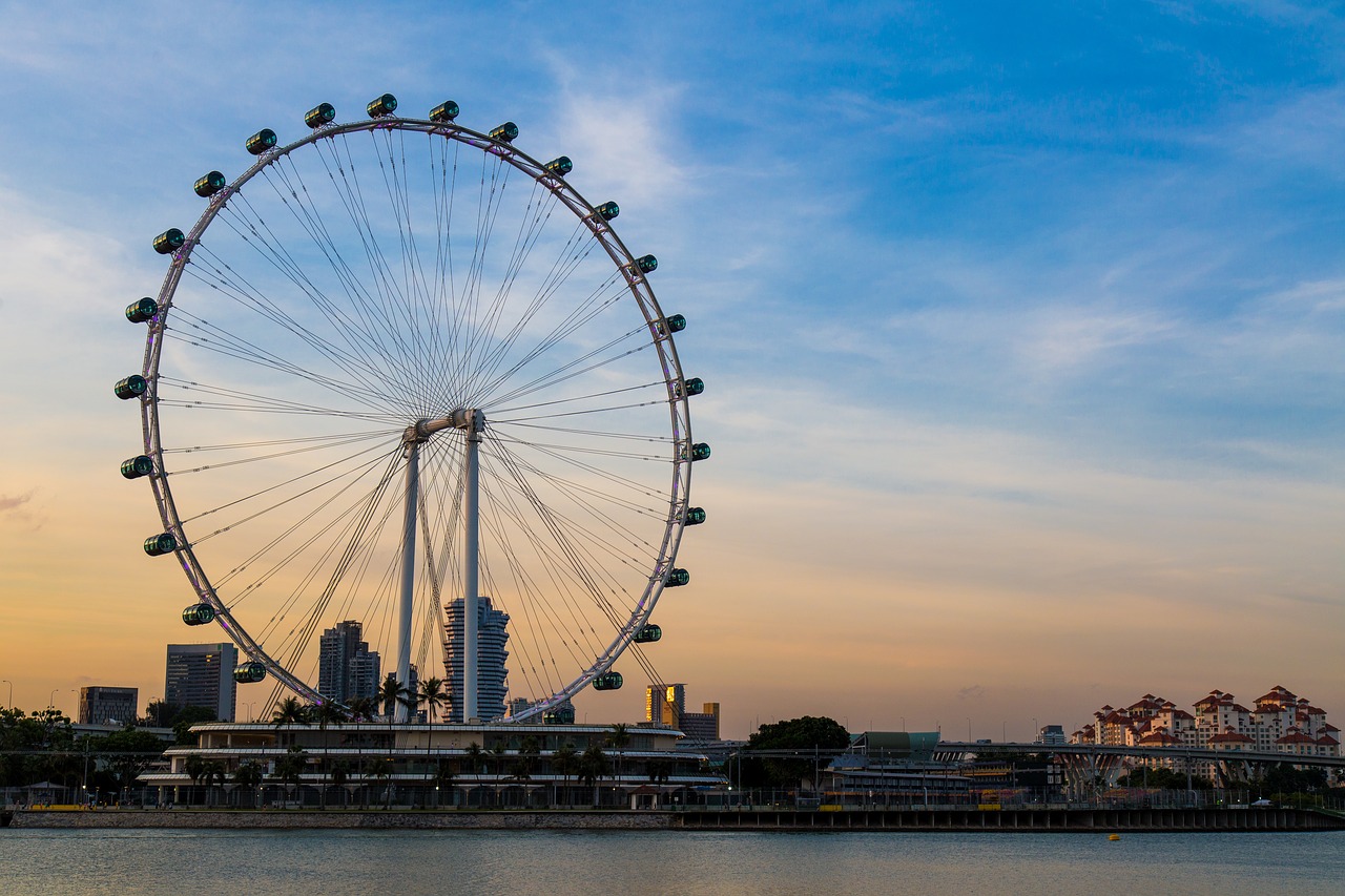 Singapūras, Ferris Ratas, Apvalus Važiuoklės Ratas, Ekskursijos, Nemokamos Nuotraukos,  Nemokama Licenzija