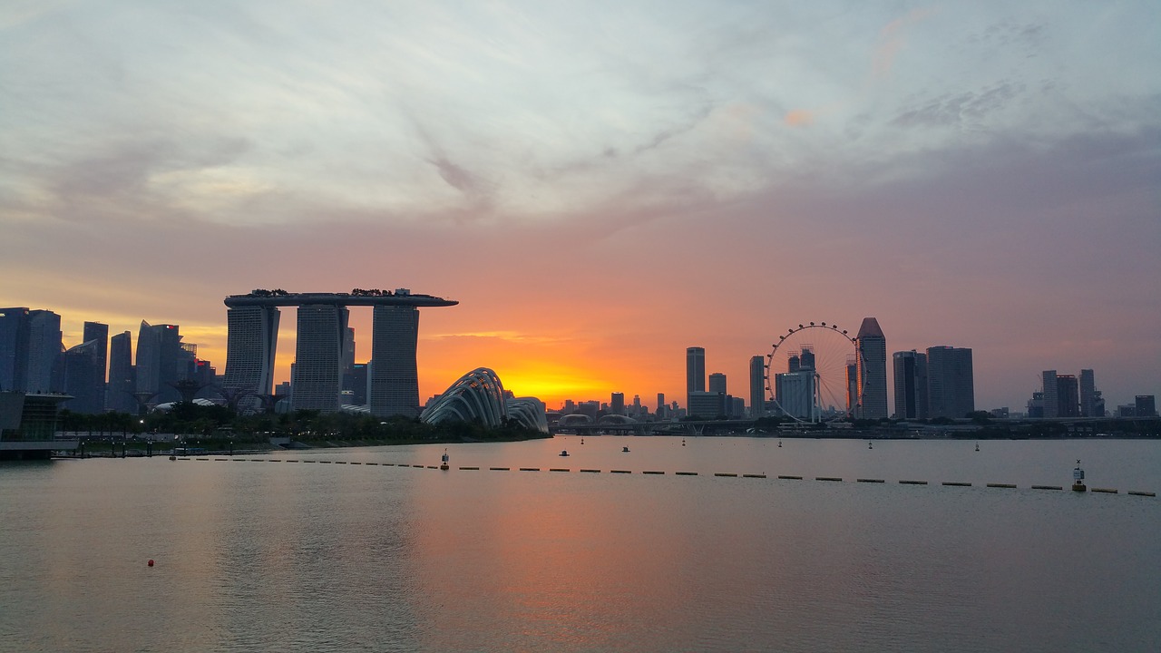 Singapūras, Marina Bay Smėliai, Panorama, Saulėlydis, Dusk, Miesto Panorama, Kraštovaizdis, Mbs, Nemokamos Nuotraukos,  Nemokama Licenzija