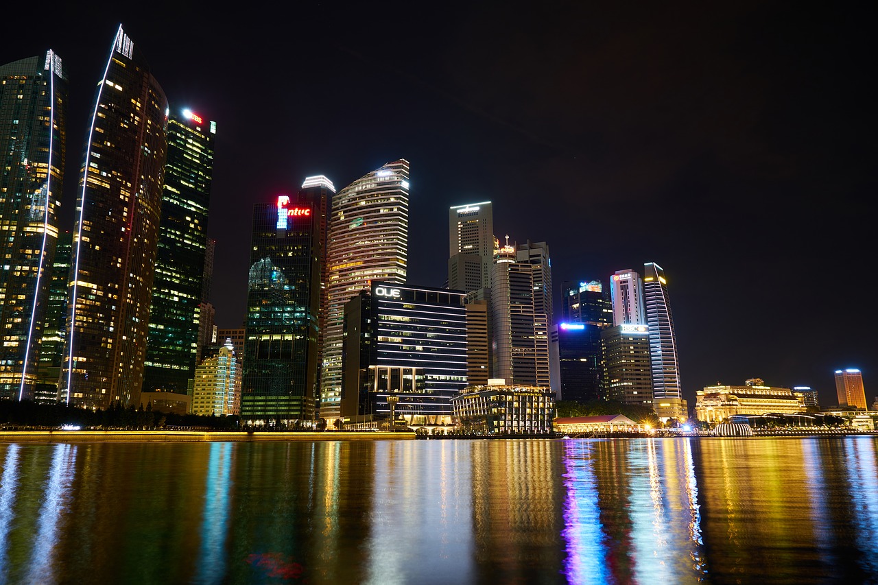 Singapūras, Darbas, Biuras, Ilga Ekspozicija, Dangoraižis, Gražus, Architektūra, Kelionė, Asian, Puiku