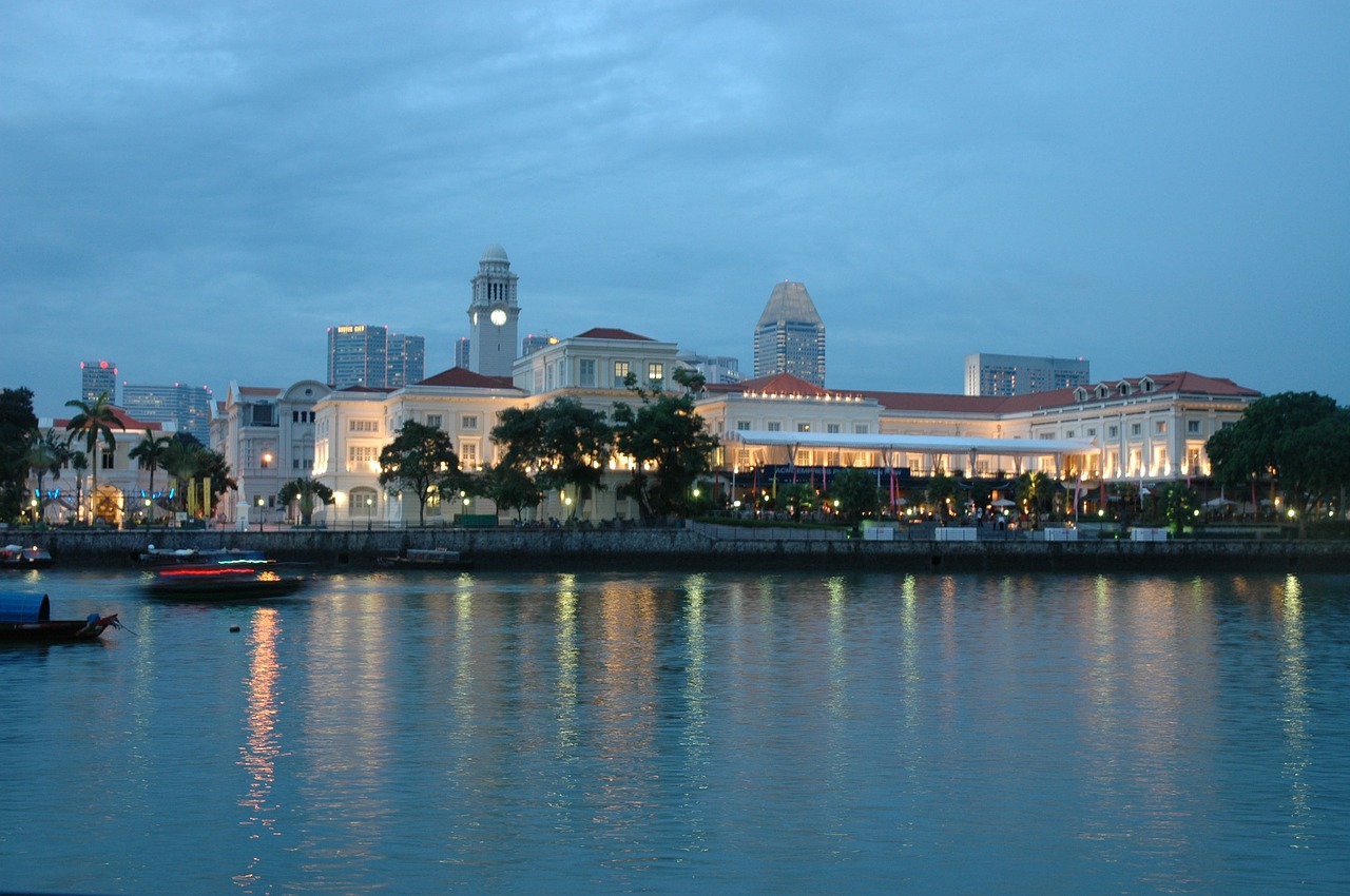 Singapūras, Miesto Panorama, Marina, Panorama, Kranto, Miesto, Singapūras Panorama, Asija, Asian, Atspindys