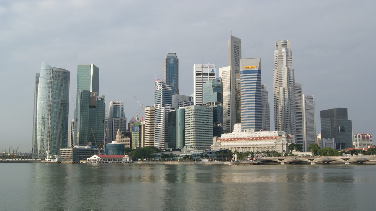 Singapūras,  Panorama,  Ankstus Rytas,  Architektūra,  Asija,  Įlanka,  Miesto,  Miesto Panorama,  Miestas,  Marina