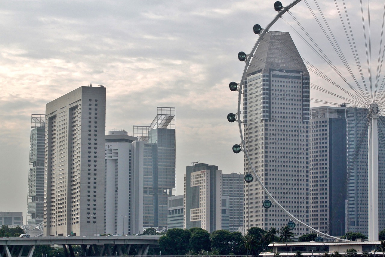 Singapūras, Miestas, Miesto Panorama, Asija, Singapūras Panorama, Pastatas, Įlanka, Kranto, Dangoraižis, Metropolis