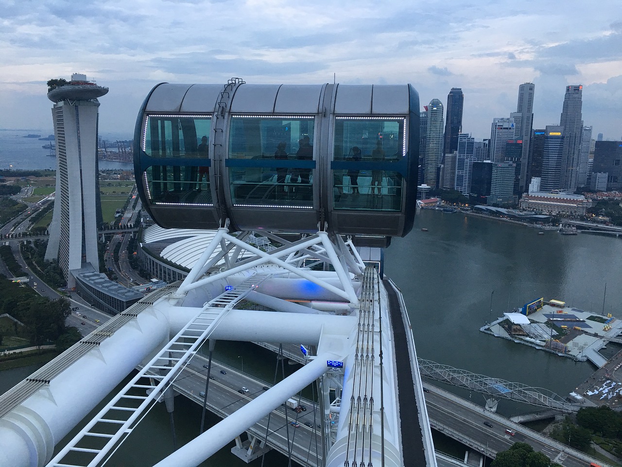Singapūras Lėktuvas, Ferris Ratas, Singapūras, Panorama, Nemokamos Nuotraukos,  Nemokama Licenzija