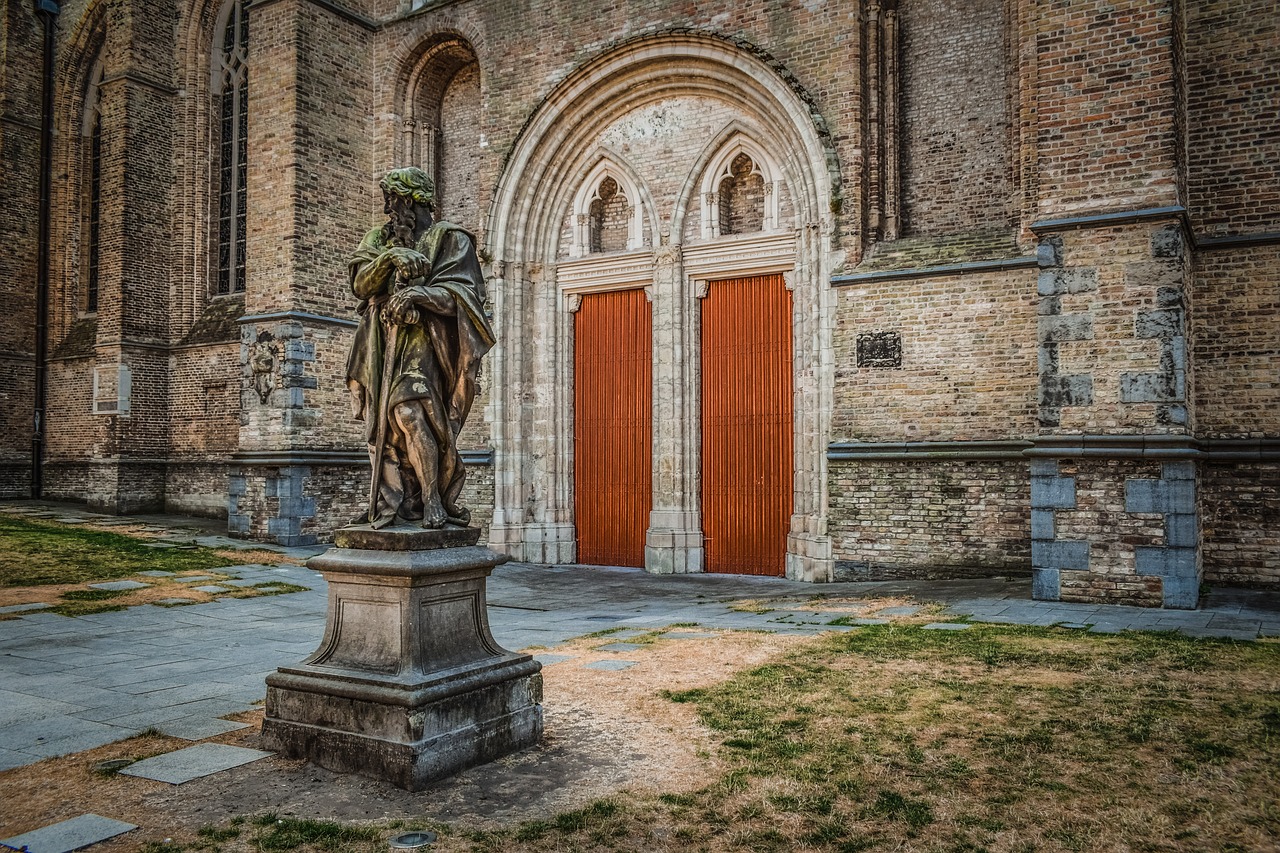 Sint-Salvatorskathedraal,  Brugge,  Bažnyčia,  Eksterjero,  Vartai,  Skulptūra,  Viduramžių,  Gotika,  Religija,  Krikščionybė