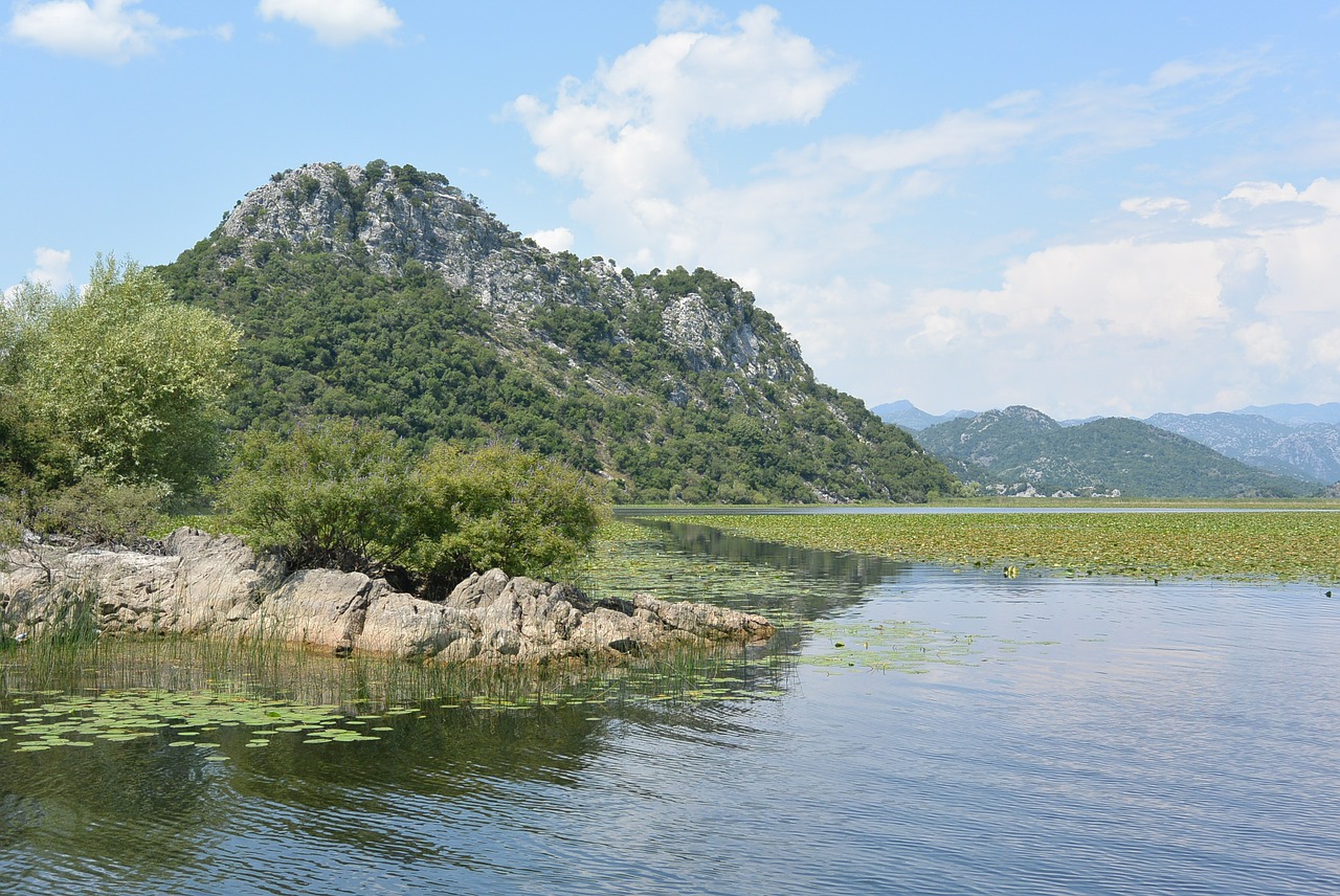 Skadar Ežeras, Montenegro, Kelionė, Kruizas, Vanduo, Kalnai, Upė, Gamta, Vasara, Akmenys