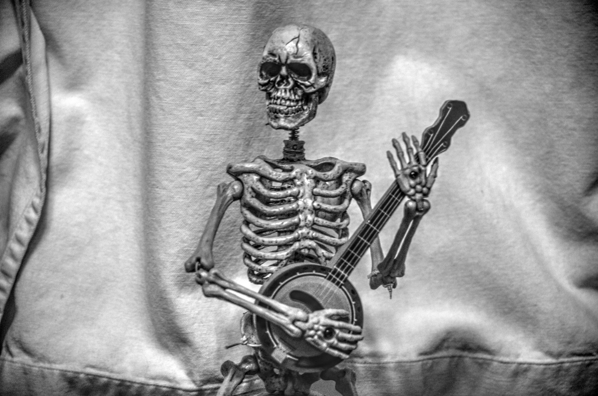 Banjo,  Banjos,  Instrumentas,  Muzika,  Muzikantas,  Vintage,  Senas,  Senovinis,  Skeletas,  Halloween