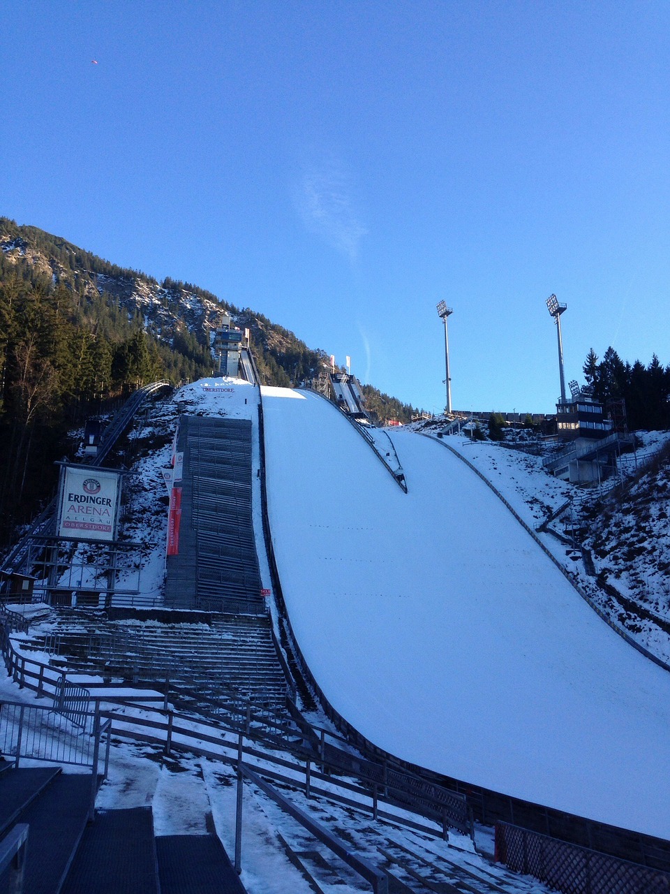 Slidinėjimo Šuolis, Kalnas, Slidinėjimo Sportas, Blogas Mitterndorfas, Slidinėjimo Šokinėja, Slidinėjimas, Žiema, Oberstdorf, Allgäu, Alpių