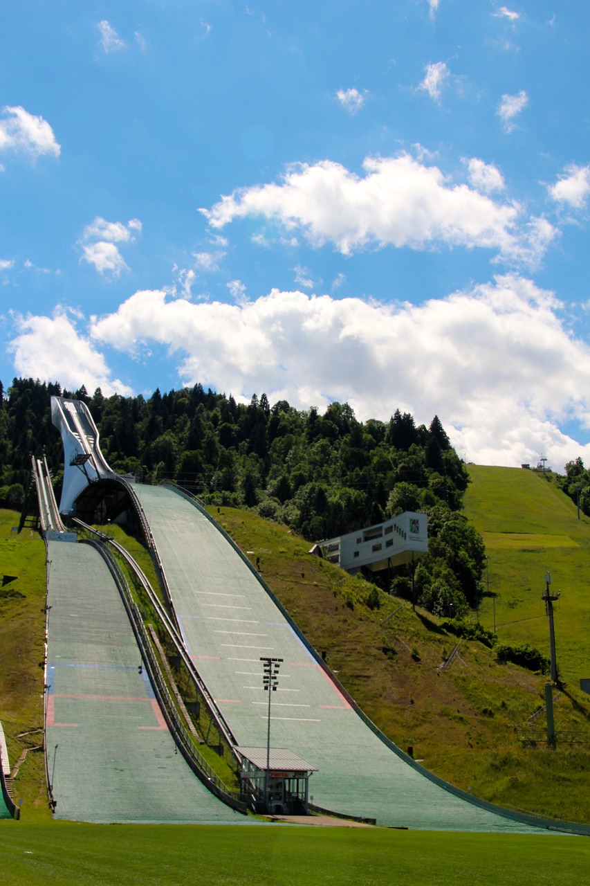Slidinėjimo Kurortas, Garmisch Partenkirchen, Slidinėjimo Šokinėja, Vasara, Nemokamos Nuotraukos,  Nemokama Licenzija