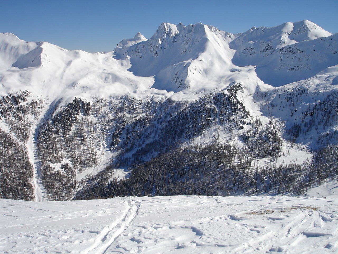 Slidinėjimas Atokioje Pakrantėje, Slidinėjimo Alpinizmas, Slidinėjimo Turizmas, Val Dultimo, South Tyrol, Italy, Žiema, Sniegas, Kalnai, Alpių