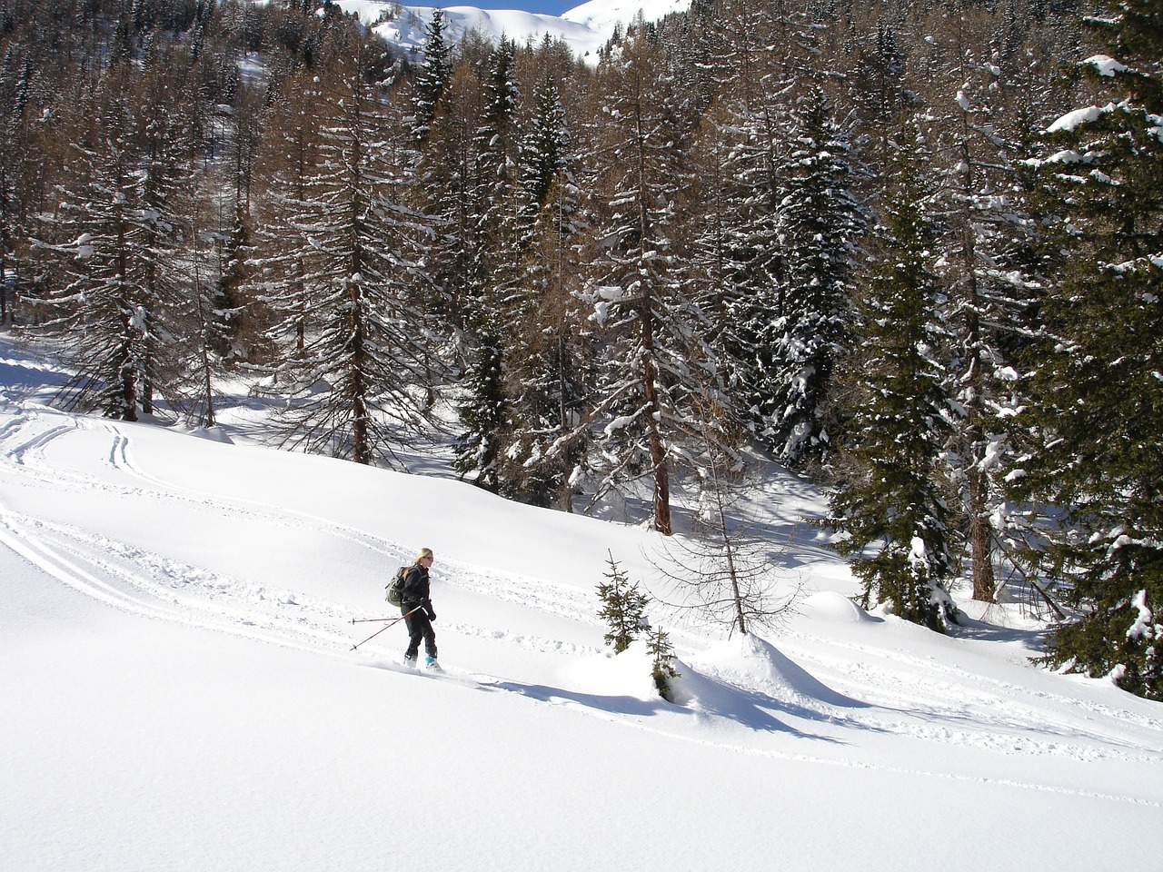 Backcountry Skiiing, Slidinėjimo Alpinizmas, Slidinėjimo Turizmas, Skitouren Goers, Val Dultimo, South Tyrol, Italy, Žiema, Sniegas, Kalnai