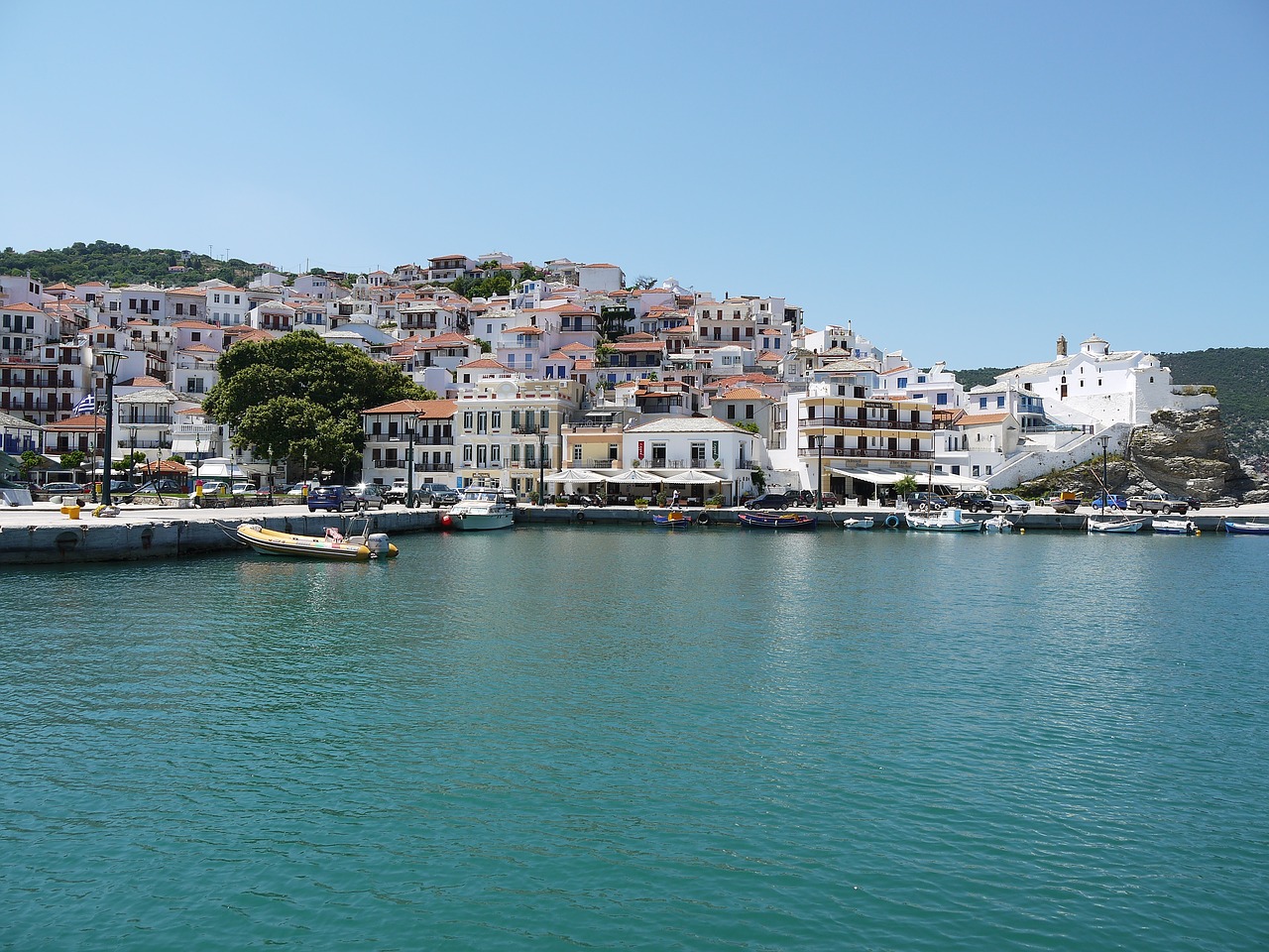 Skopelos, Christos, Miestas, Graikija, Bažnyčia, Architektūra, Graikų Kalba, Ortodoksas, Aegean, Uostas