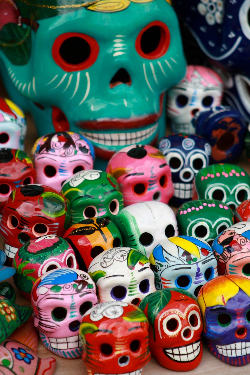 Kaukolės, Suvenyrai, Meksika, Kultūra, Kelionė, Baugus, Apdaila, Meksikietis, Simbolis, Tradicija