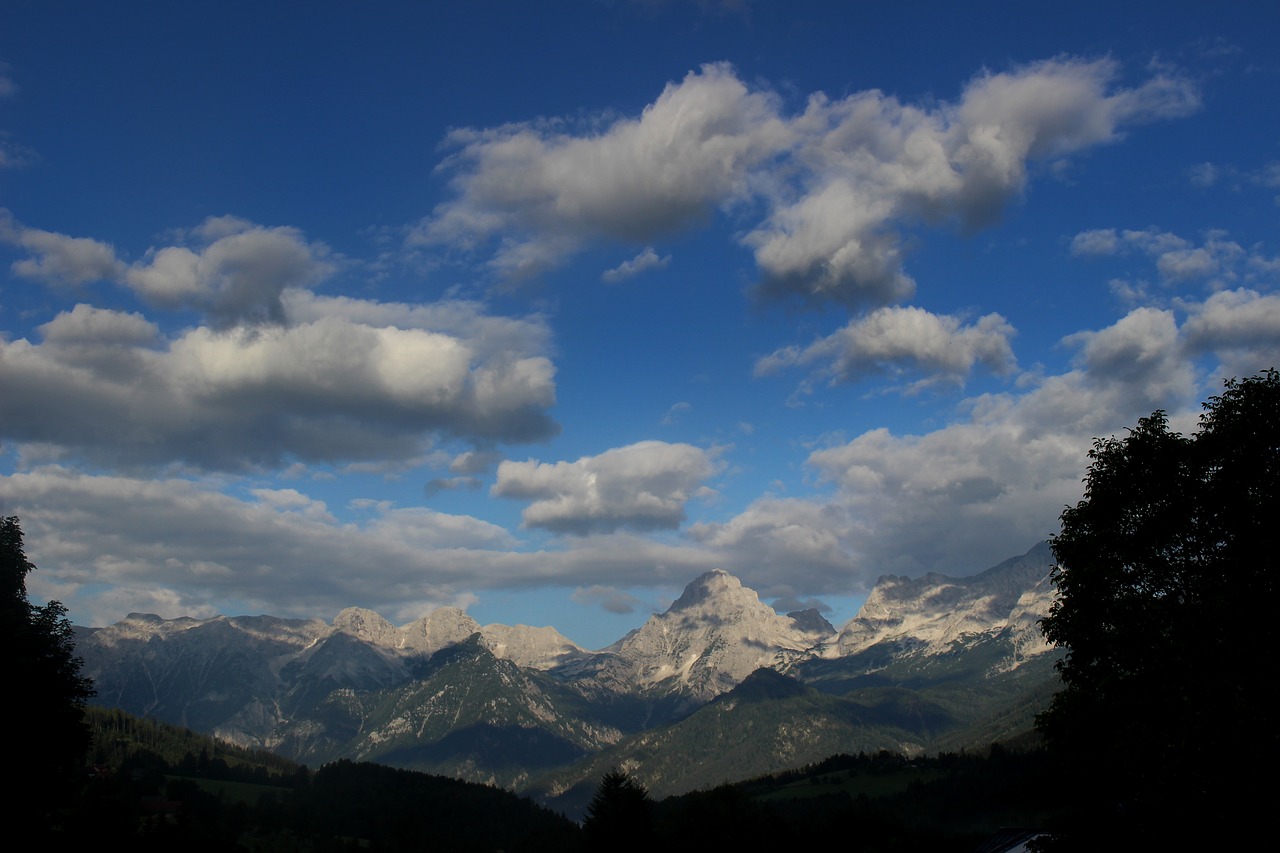 Dangus, Kalnai, Mėlynas, Debesys, Kraštovaizdis, Vaizdas, Žygiai, Austria, Gamta, Nemokamos Nuotraukos