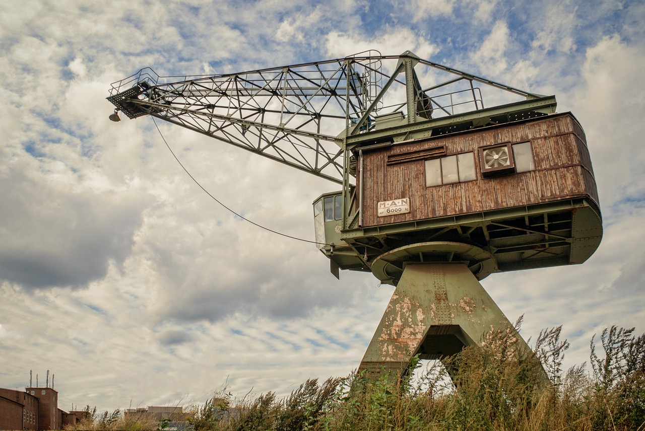 Dangus, Kranas, Plienas, Industrija, Uostas, Istoriškai, Technologija, Metalas, Mediena, Nemokamos Nuotraukos