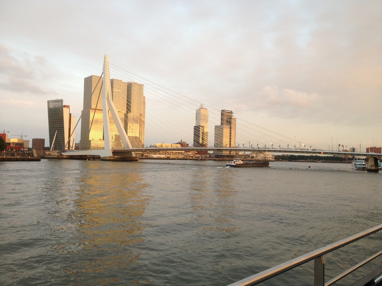 Panorama, Rotterdam, Miestas, Erasmus, Nyderlandai, Architektūra, Holland, Šiuolaikiška, Upė, Tiltas