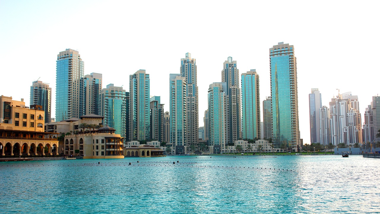 Panorama, Dubai, Dangoraižiai, Miestas, Architektūra, Bokštas, Pastatai, Burj Khalifa, Fontanas, Nemokamos Nuotraukos