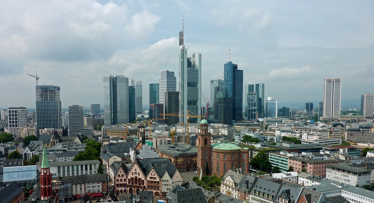 Panorama, Frankfurtas, Ffm, Senamiestis, Istorinis Senamiestis, Dangoraižiai, Dangoraižis, Architektūra, Perspektyva, Mainhattan
