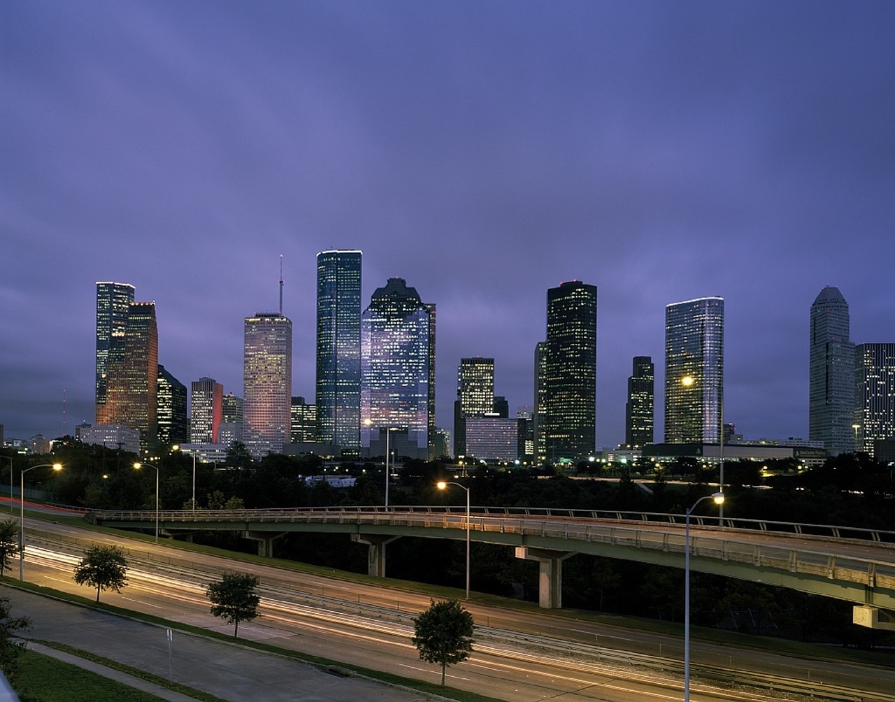 Panorama,  Houstonas,  Dusk,  Centro,  Miesto Panorama,  Texas,  Usa,  Pastatai,  Architektūra,  Dangus