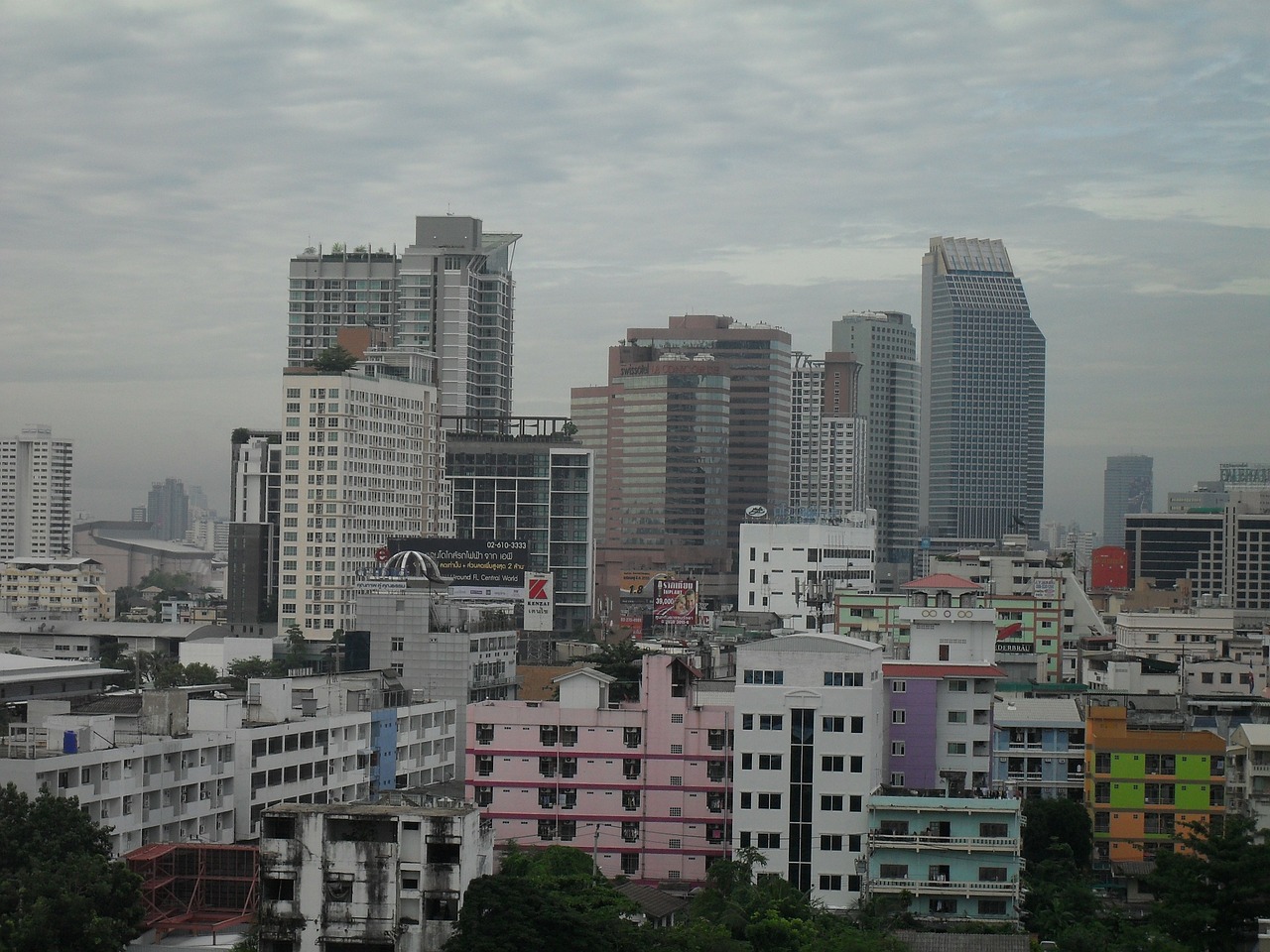Panorama, Bangkokas, Tailandas, Dangoraižis, Architektūra, Miesto, Pastatas, Asija, Miestas, Nemokamos Nuotraukos