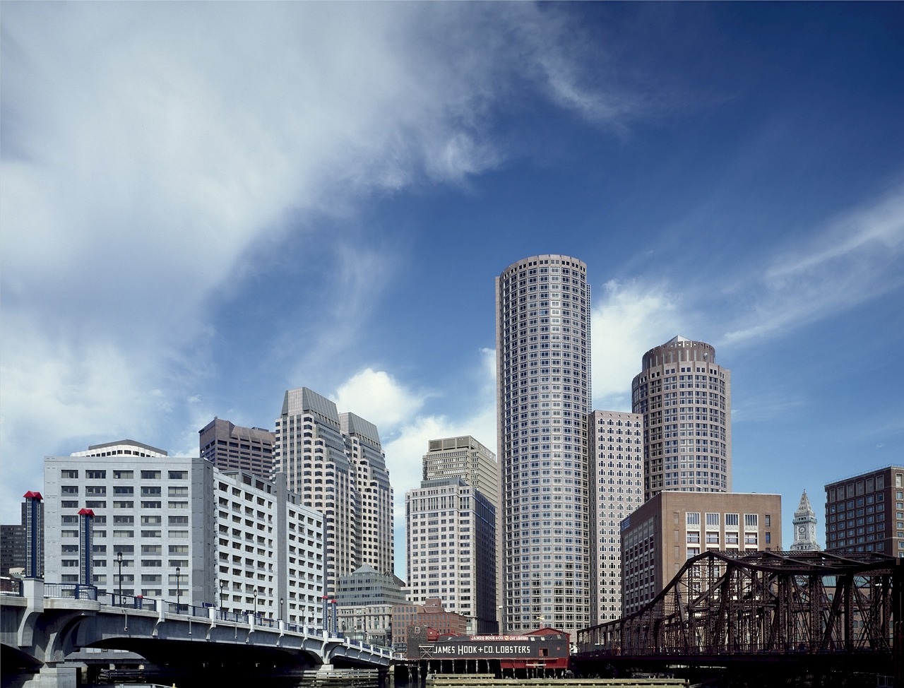 Skyline Boston, Miestas, Miesto, Miesto Panorama, Architektūra, Pastatas, Dangoraižis, Bokštas, Dangus, Centro