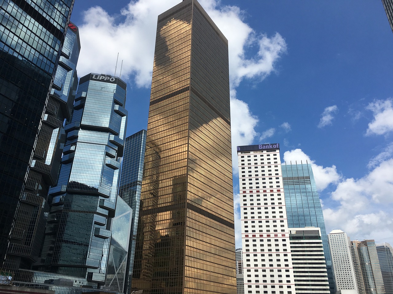 Dangoraižiai, Honkongas, Modernūs Pastatai, Prekybos Centras, Miesto Panorama, Honkongas, Finansinis, Metropolis, Biuras, Verslas