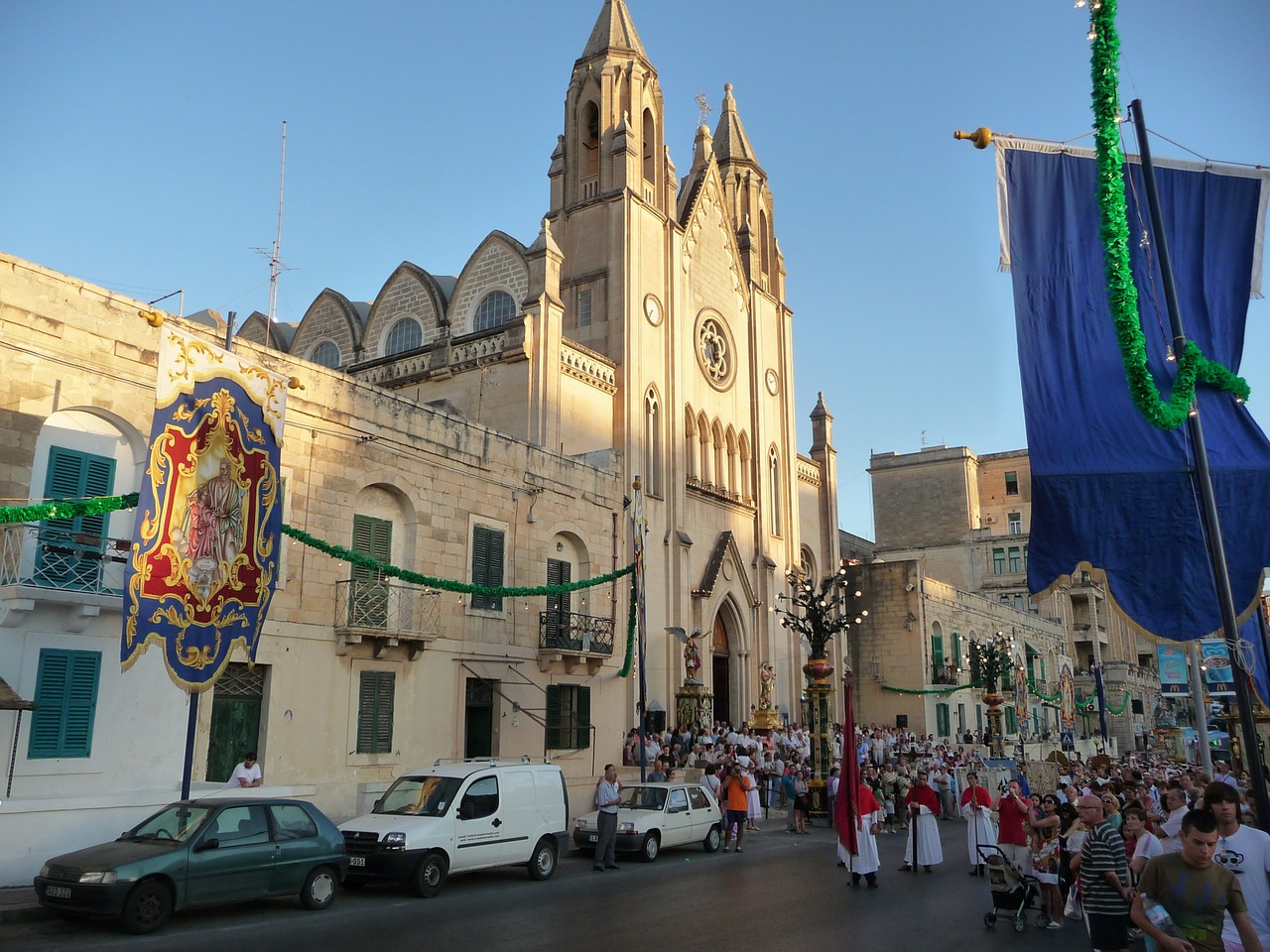 Sliema, Malta, Festivalis, Tradicija, Judėti, Bažnyčia, Architektūra, Muitinės, Vienuolynas, Katedra