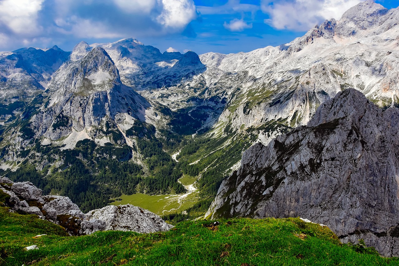 Slovenia, Kalnai, Slėnis, Gorge, Dangus, Debesys, Kraštovaizdis, Gamta, Lauke, Miškas