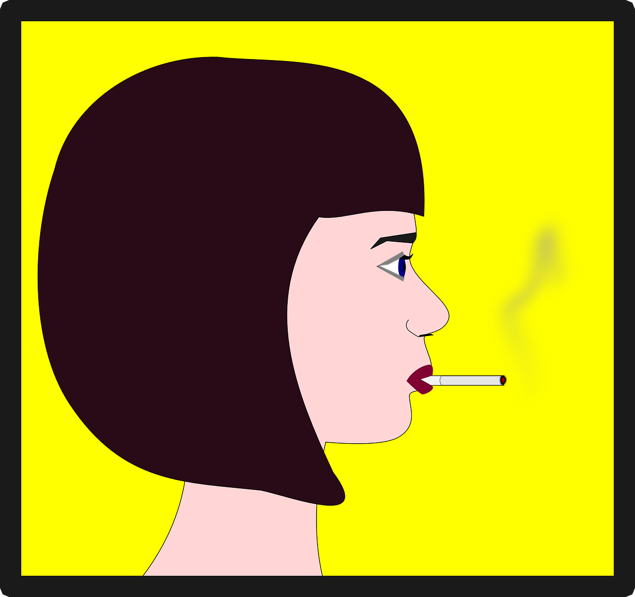 Rūkytojas, Cigarečių, Rūkymas, Moteris, Moteris, Dūmai, Profilis, Nemokama Vektorinė Grafika, Nemokamos Nuotraukos,  Nemokama Licenzija