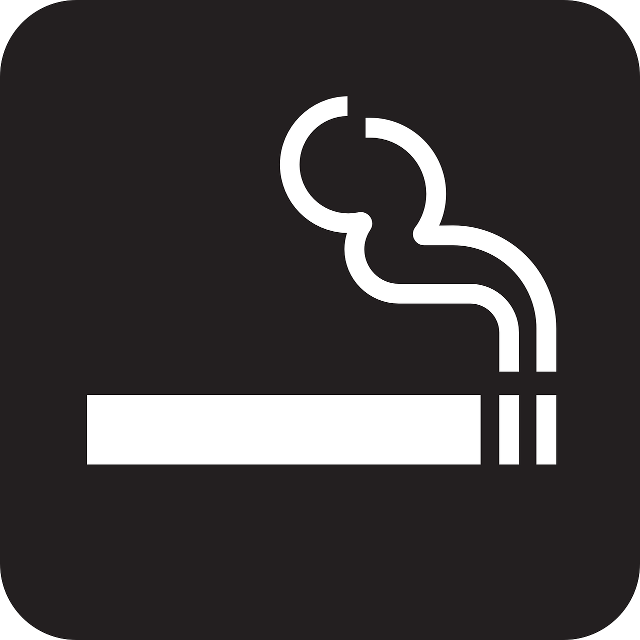 Rūkymas, Cigarečių, Dūmai, Juoda, Simbolis, Ženklas, Piktograma, Nemokama Vektorinė Grafika, Nemokamos Nuotraukos,  Nemokama Licenzija