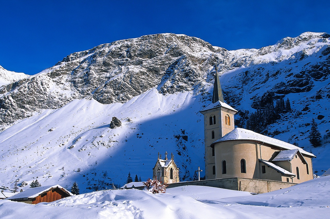 Sniegas, Žiema, Kalnas, Šaltas, Kalnų Viršūnė, Bažnyčia, France, Nemokamos Nuotraukos,  Nemokama Licenzija