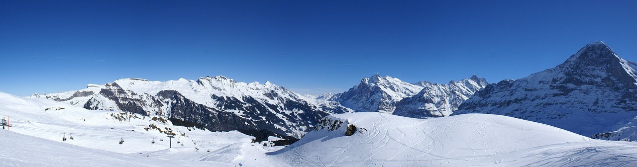 Sniegas,  Žiemos,  Panoraminis Vaizdas,  Šalto,  Kalnų,  Berno Oberland,  Slidinėjimo Zonos,  Atšiaurus,  Pobūdį,  Aukšti Kalnai