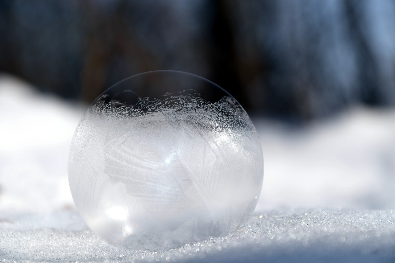 Muilo Burbulas, Matinis, Žiema, Šaltas, Šaltis, Matinis Muilo Burbulas, Sniegas, Burbulas, Sušaldyta, Užšalęs Burbulas