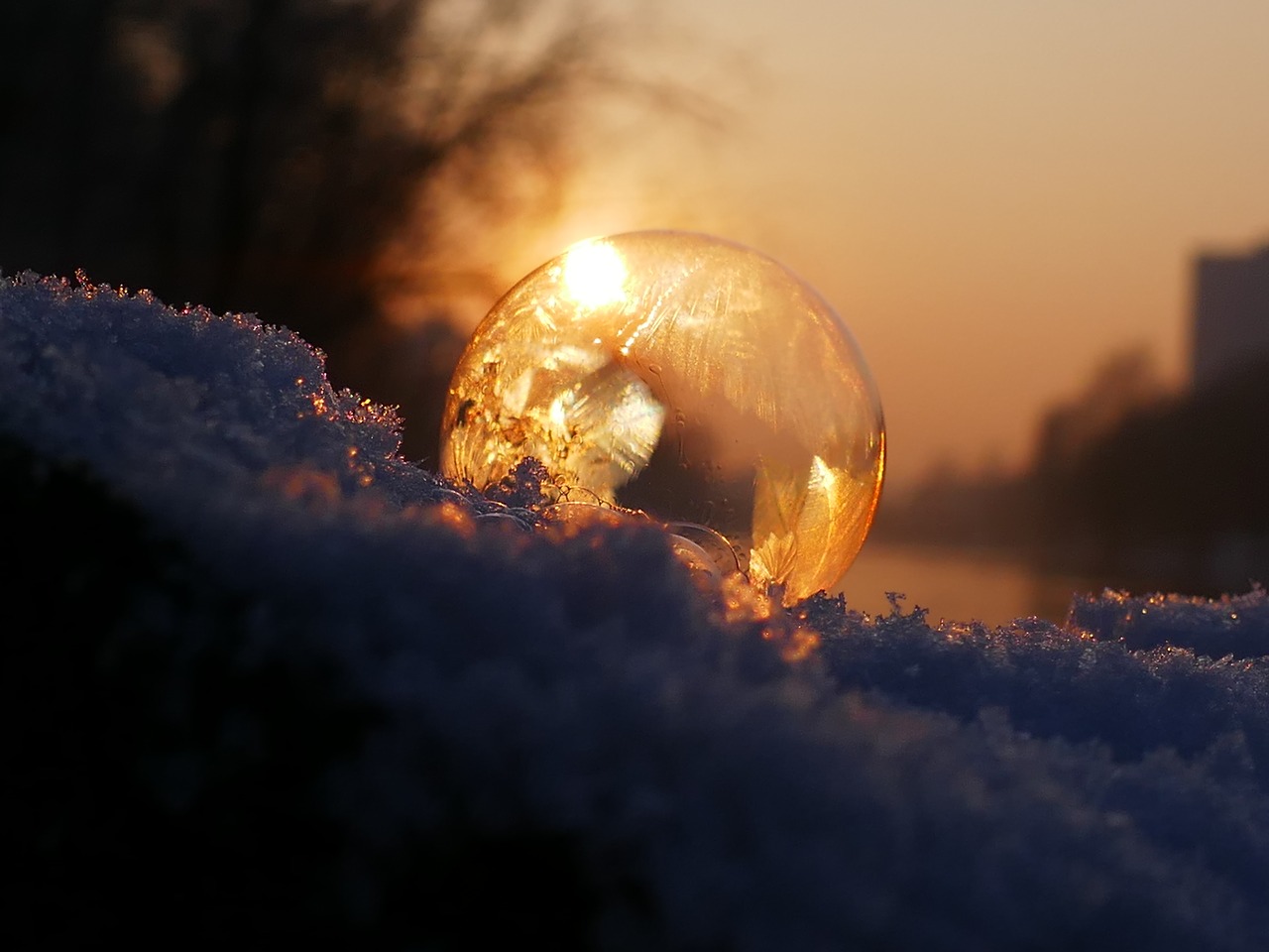 Muilo Burbulas, Sušaldyta, Šaltis, Žiema, Eiskristalio, Žiemą, Šaltas, Sniegas, Rutulys, Šalnos Lizdas